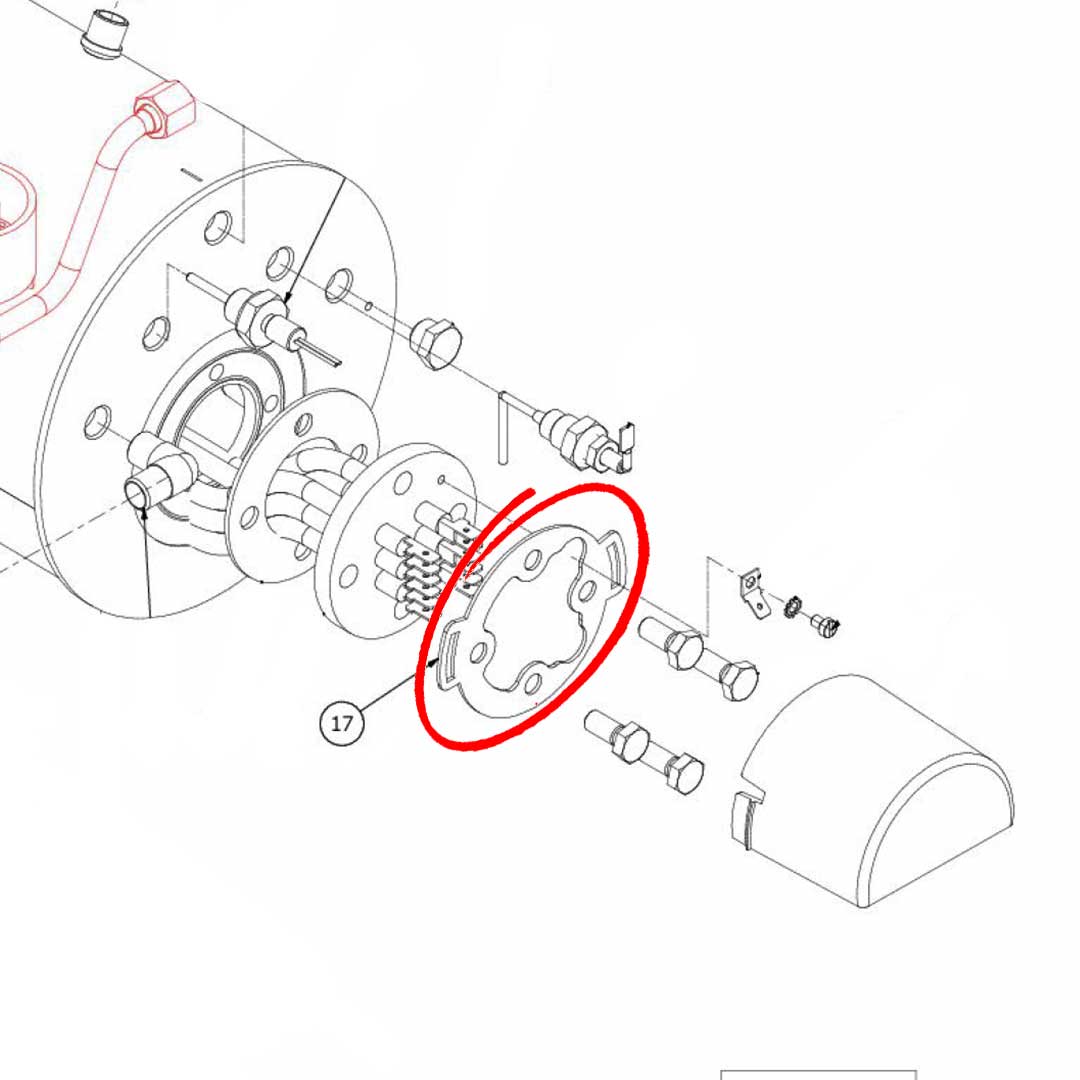 5058478 Support Cover Heating Element Contacts