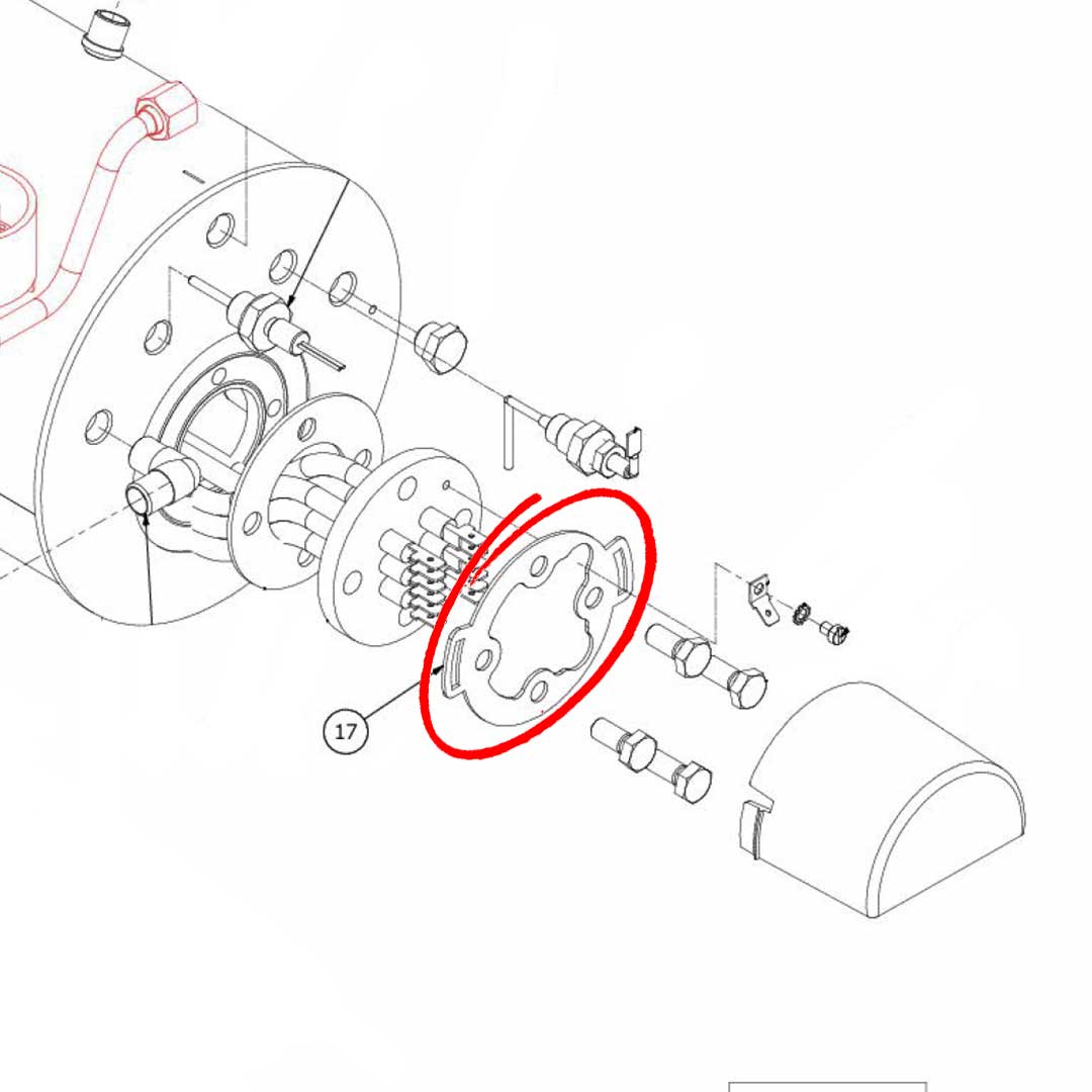 5058478 Support Cover Heating Element Contacts