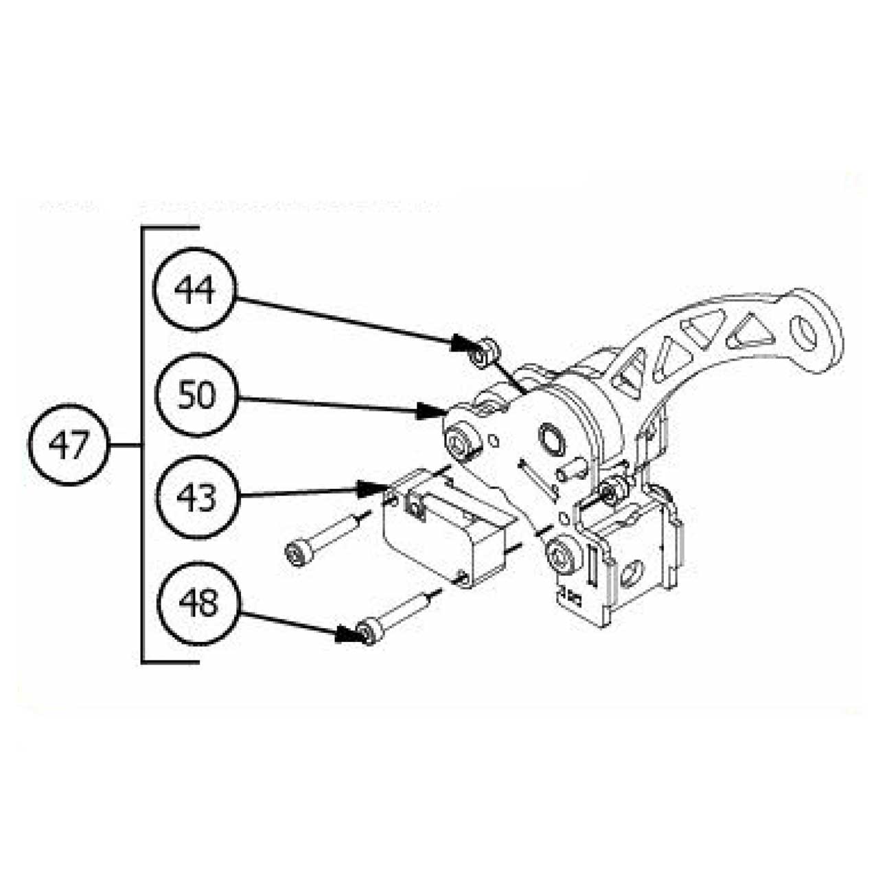 5960515.01 Assy Lever Coffee Left Vict.