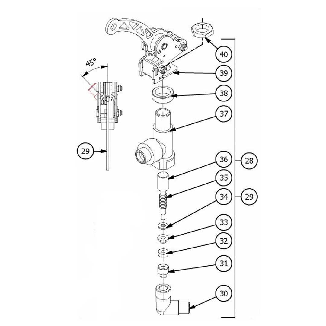 5960519 Complete Control Lever Steam Left