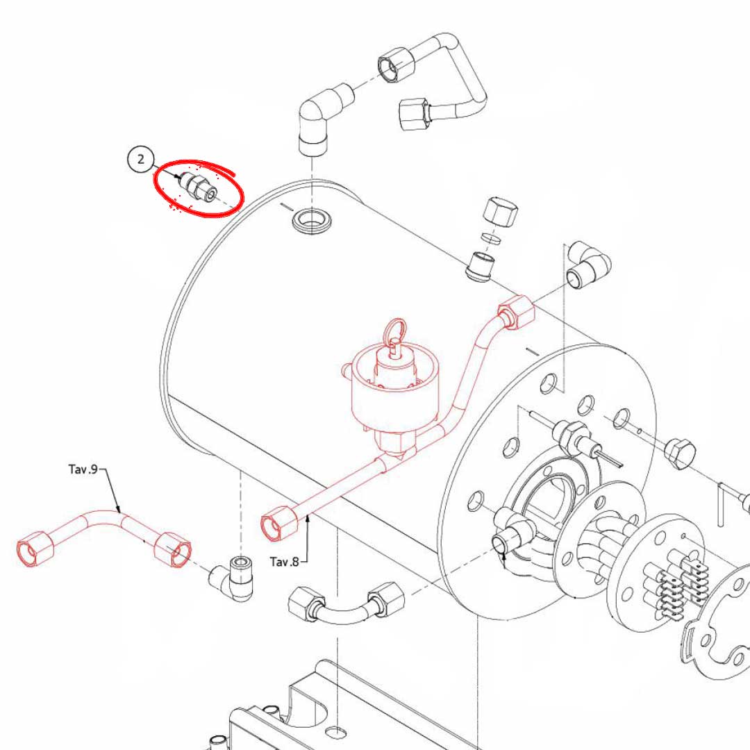 7304502TR Straight Fitting 1/8