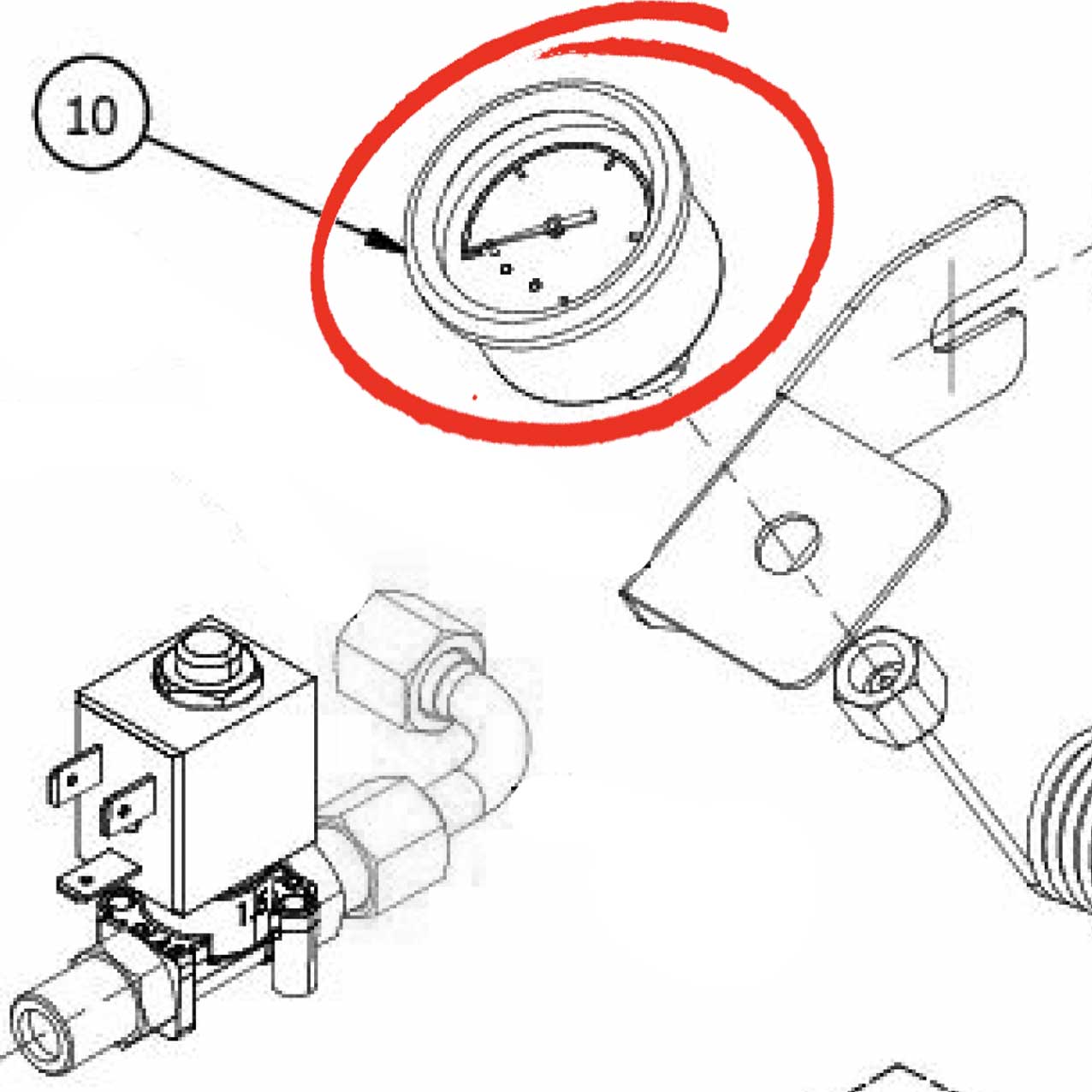 7432523 Pressure Gauge D40 16Bar Neutral