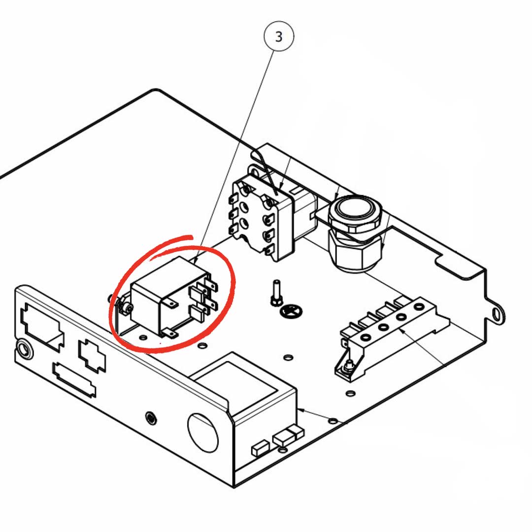 7635423 2-Contact 30A 120V Relay (From 16/03/06)