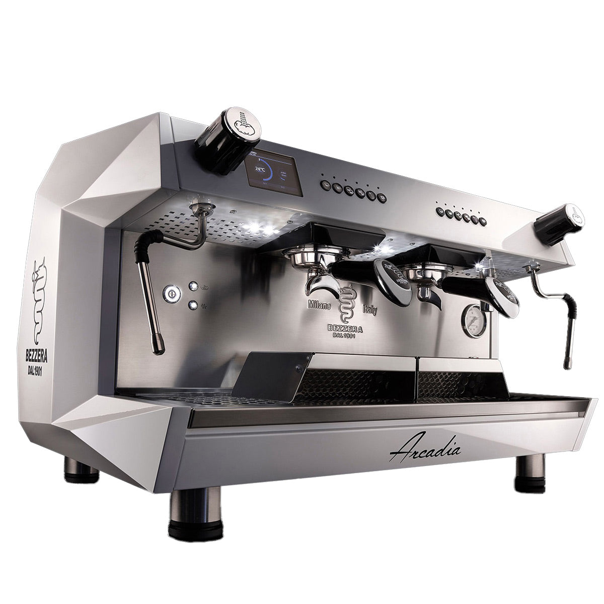 Bezzera Arcadia PID white espresso machine for specialty coffee