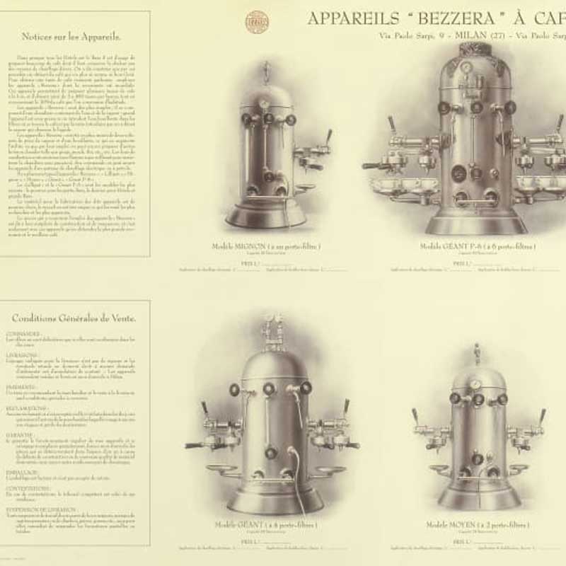 Bezzera patents and design documents