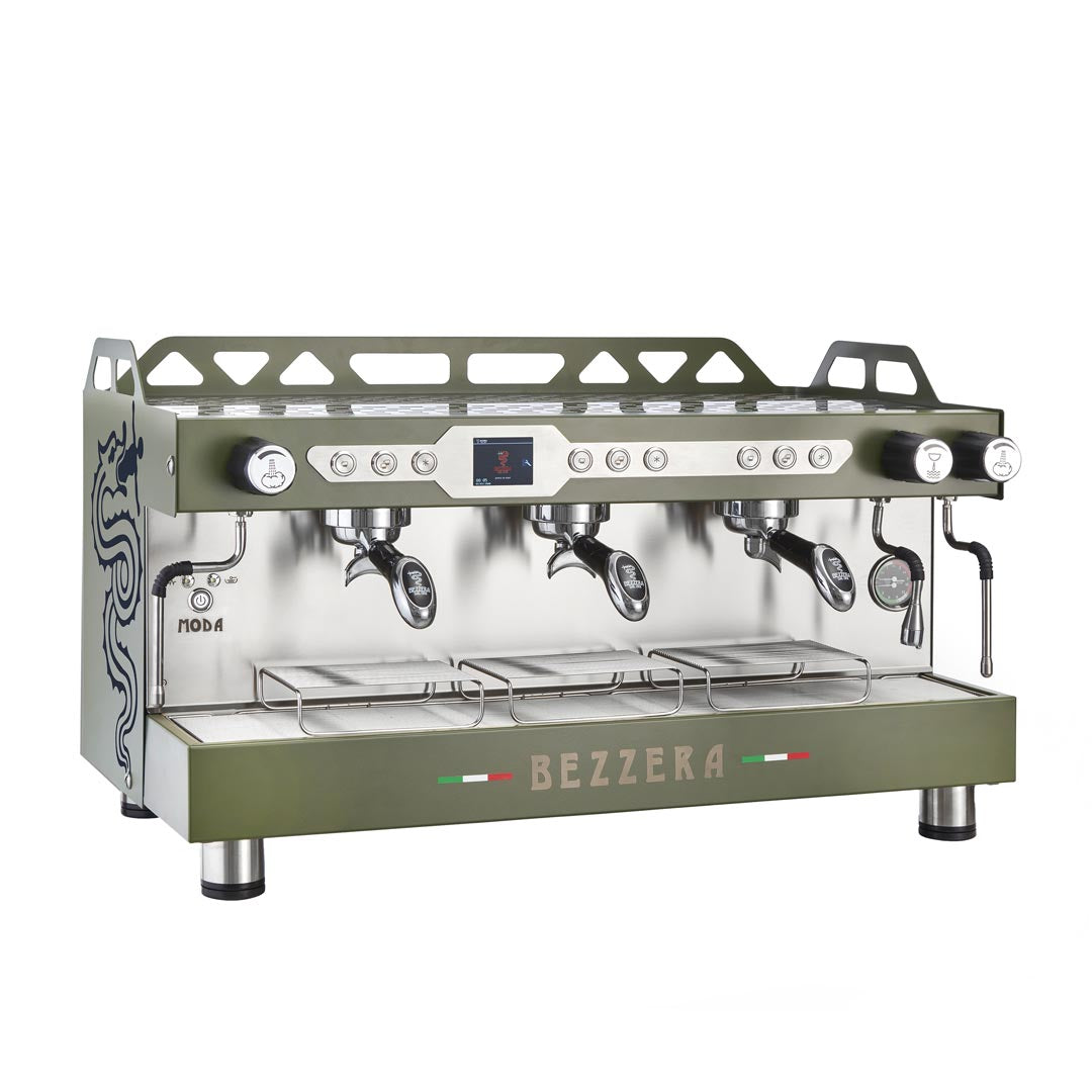 Bezzera MODA PID Espresso Machine 3 group green