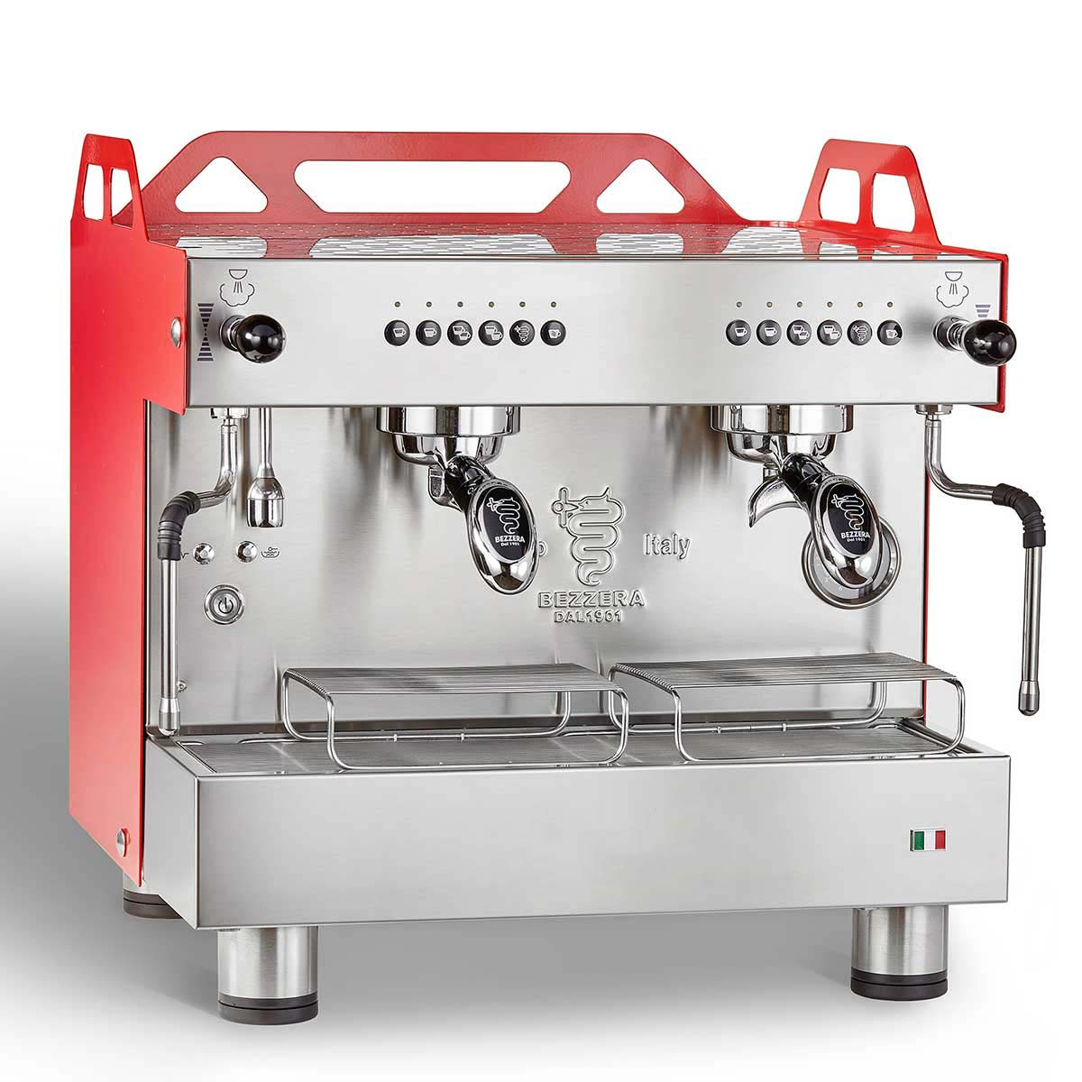 bezzera otto robust red espresso machine for cafes